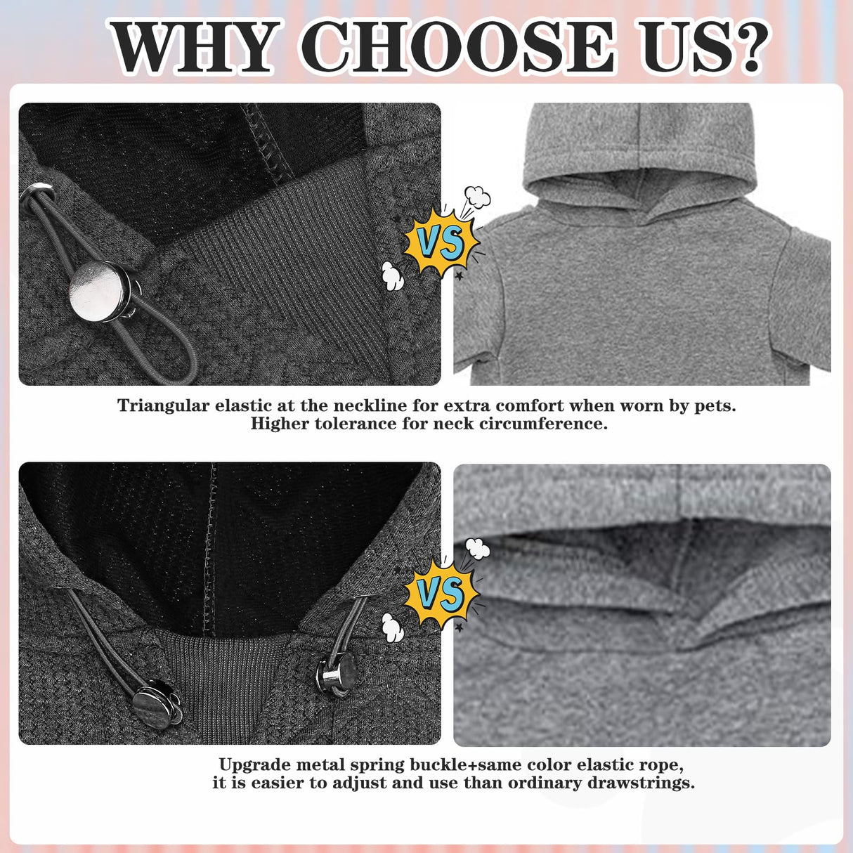 EXPAWLORER Dog Hoodie for Small Medium Large Dogs, Soft and Warm Fall Pet Clothes,Dog Sweater with Leash Hole and Pocket, Winter Cold Weather Coat, Sweatshirt for Boys Girls, Grey L