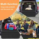 Mancro SUV Cargo Liner for Dogs, Waterproof Dog Seat Cover for SUV with Bumper Flap Protector, Durable Non-Slip Polyester Pet Trunk Cargo Cover for Vehicles, Vans, X-Large (106” L x 54” W)
