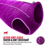 Insulated Fleece Sweater for Dogs | Lightweight Warm Dog Vest | Zipper Port for Harness | Cold Weather Winter Jacket | Rain Snow Repellant Coat | Adjustable for Small Medium Large Girl Dogs (Purple/M)