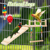 Sonwyoung Parakeet Cockatiel Bird Toys, Bird Toys for Parakeets, Cockatiel Cage Accessories, Perches Cage Parrot Ladders for Hanging Swinging Standing Chewing Climbing Training