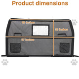 benut 57" Wide Dog Car Barrier with Window & Steel Frame, Universal Fit for Cars, Sedans,SUVs,and Trucks, Car Barrier for Escape-Proof, Vehicle Gate for Dog Travel