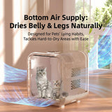 Professional Pet Dryer Box for Dogs and Cats - Fast Drying & Low Noise Blower, Portable Pet Hair Dryer Machine with Adjustable Temperature, for Small Medium Dogs Cats After Bath Grooming at Home