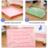 upcessory 50 pcs Disposable Cage Liners, Clear Plastic Rabbit Cage Liner Bag, Universal Toilet Film for Bunny, Hamster, Totoro, Hedgehog, Guinea Pig and Small Animals.