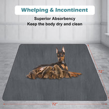 Load image into Gallery viewer, INVENHO Washable Pee Pads for Dogs 72"x72" Reusable Dog Pads Extra Large Upgrade Non-Slip Dog Pee Pads Heavy Absorbency Puppy Pee Pads Quick Dry Whelping Pads/Waterproof Puppy Training Pad
