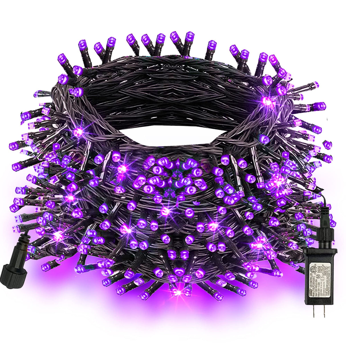 TW SHINE Halloween Lights, 200 LED 66FT Outdoor Halloween Lights Plug in with 8 Modes, Waterproof Christmas Lights Outdoor, Indoor Decorations for Party Yard Haunted House Decor, Purple