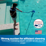 POOL BLASTER Catfish Ultra Rechargeable, Battery-Powered, Pool-Cleaner, Ideal for In-Ground Pools and Above Ground Pools for Cleaning Leaves, Dirt and Sand & Silt.