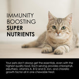 Sun Chlorella Sun Pet Treats Green Superfood Cat & Dog Supplement - Chlorophyll Eleuthero & Lecithin, Minerals, Antioxidants & Vitamins for Dogs & Cats - Immune Defense, Skin & Gut Health - 120 Bites