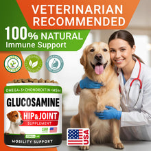 Load image into Gallery viewer, Glucosamine for Dogs w/Chondroitin - Hip &amp; Joint Supplement for Dogs w/Omega-3 Fish Oil - Chondroitin MSM - Advanced Mobility Chews - Joint Pain Relief - Hip &amp; Joint Care - Made in USA (180Ct)
