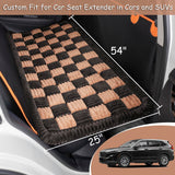 HAPYFOST Dog Bed for Car Back Seat, Non-Slip Backseat Dog Car Bed Mat, Soft Furry Travel Pet Mat, Washable Blanket Custom Fit for Backseat Extenders and Hammock Seat Covers(54"×25" Brown)