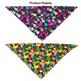ADOGGYGO Summer Hawaii Dog Bandana, 6 Pack Flamingo & Fruit Pattern Triangle Summer Bandanas for Extra Large Dogs Pets (X-Large)