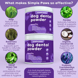 Dental Powder for Dogs Teeth – Dog Dental Powder for Teeth Cleaning – All Natural Bad Dog Breath Treatment with Probiotics for Fresh Breath & Oral Health – Chicken Flavored, 60 Scoop Supply