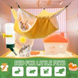 Nuogo 4 Pcs Rat Hammock for Cage Small Animal Hanging Ferret Hammocks for Rat Accessories Double Layer Ferret Bed for Guinea Pig Squirrel Chinchilla Playing and Sleeping(Classical)