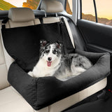Bnonya Dog Car Seat for Medium Large, Safe and Comfortable Dog Car Bed Medium Under 60lbs, Multipurpose Design Washable with Non-Slip Base