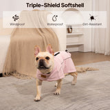 KITVAMREX Dog Coat Warm Dog Winter Coat Waterproof Dogs Jacket with Reflective Pet Fleece Vest Zip-Up Cold Weather Coats for Large Dogs Turtleneck Windproof Coats (Pink,Medium)