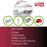 Living World - Deluxe Hybrid Habitat, X-Large - Rabbit, Guinea Pig, Chinchillas, and Small Animal Cage