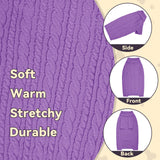 KCFESTIHUE Dog Sweater for Big Dogs Boys Girls Turtleneck Pullover Cable Knit Winter Stretch Clothes Labrador Bulldog Pitbull Doberman with Long Sleeves (XL, Purple)