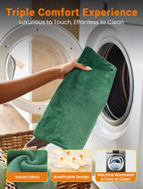 PETNF Outdoor Pet Heating Pad for Cats & Dogs, 100.4-107.6°F Auto Temp Control, Waterproof Fireproof, for Cat House/Dog Kennel/Carport, Fits Domestic & Stray Pets (Green 15.7"X27.6")