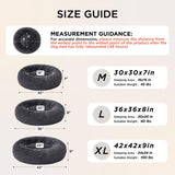 Bedsure Calming Dog Beds Large Sized Dog - 36in Donut Washable Large Pet Bed,Anti-Slip ＆Removable Cover,420GSM Round Anti-Anxiety Fluffy Plush Faux Fur Bed, Fits up to 80 lbs Pets,Plus Version