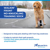 Walkin' Pets Front No-Knuckling Training Socks for Dogs - 3+ Inches, 100+ lbs