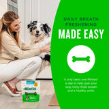 Minties Dental Chews for Dogs, 60 Count, Vet-Recommended Mint-Flavored Dental Dog Treats for Medium Dogs, Bones Clean Teeth, Fight Bad Breath, and Removes Plaque and Tartar