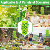 Wasp Traps Outdoor Hanging, Wasp Trap Bee Traps Catcher, Sticky Wasp Trap for Indoor/Outdoor, Effective Insect Trap,Carpenter Bees, Red Wasp & Paper Wasps-2 Pack 4 Sticky Boards(Green)