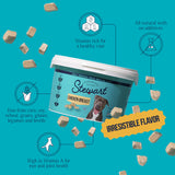 Stewart Chicken Breast Dog Treats, 14.8 oz, ~280 Pieces, Freeze Dried Raw, Single Ingredient, 74% Protein Training Treats or Meal Topper in a Value Size Resealable Tub, Grain Free, Gluten Free
