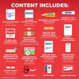 BAND-AID Brand All-Purpose Portable Compact First Aid Kit for Minor Cuts, Scrapes, Burns & Aches, Wound Care Essentials for Home, Car, Dorm, Travel, Cruise, Camping & Outdoor Emergency Kit, 160 Piece