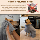SOGGYDOGGY® US: Luxury Dog Bathrobe, Super Absorbent Microfiber Dog Bath Supplies, Fast Dry in Minutes, Thick & Soft Robe - Pet Grooming, Wash & Pet Hair Dryer - All-Season Dressing Gown (XS)