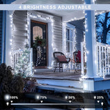 JMEXSUSS 168FT 600 LED White Christmas Lights Outdoor Waterproof with Remote Indoor Christmas String Lights Cool White Christmas Tree Lights Plug in for Room Wedding Holiday Christmas Decorations