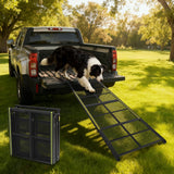 Dog Ramp for Car: 300lbs Heavy Duty Pet Ramp for Truck & SUV - 75" Long Non-Slip Design, Gentle Slope for Joint Care, Foldable & Portable for Large Dogs, Extra Wide & Safe for Night Use