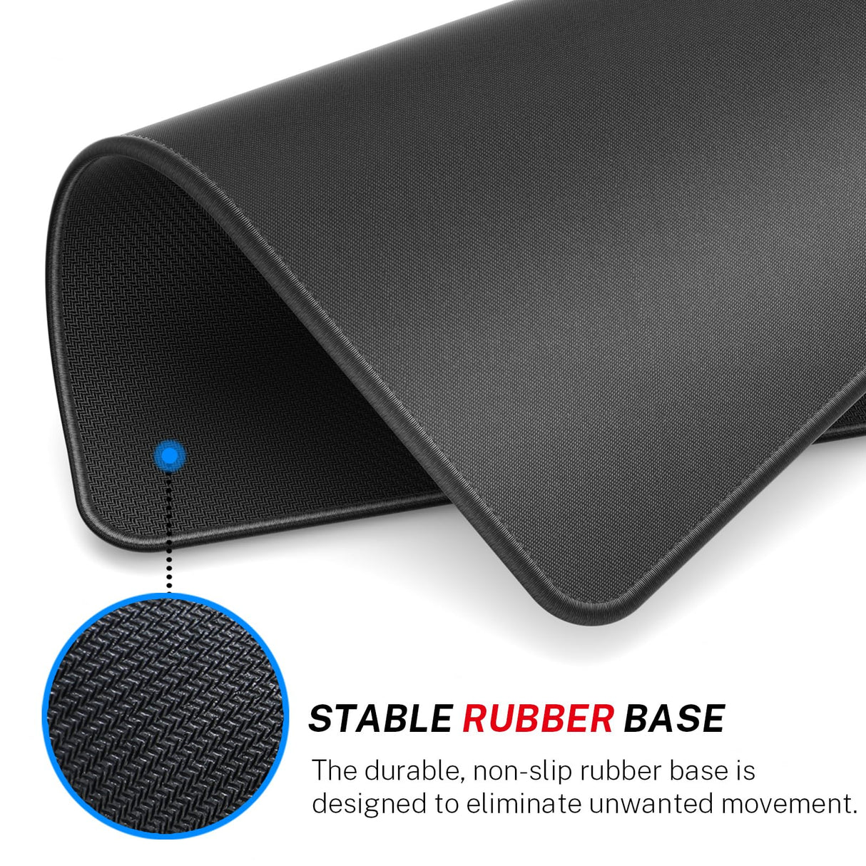MROCO Essential Office & Gaming Mouse Pad, 30% Larger, 8.5” x 11” in, Black