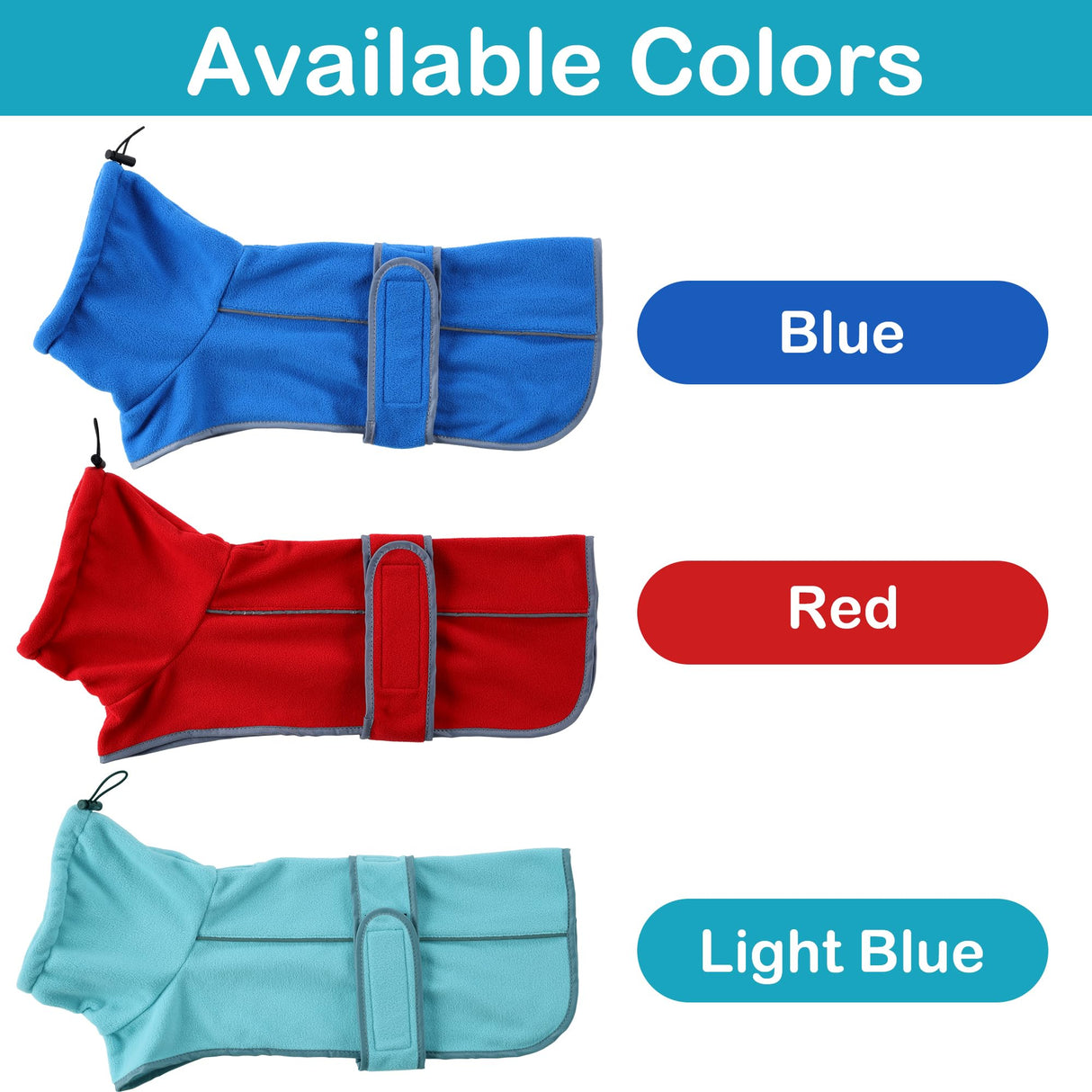 TARFEPA Warm Fleece Dachshund Coats, Dachshund Sweater, Miniature Dachshund Sausage Dog Clothes Jacket, Wiener Corgi Pullover with Adjustable Bands (Light Blue, L)