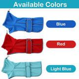 TARFEPA Warm Fleece Dachshund Coats, Dachshund Sweater, Miniature Dachshund Sausage Dog Clothes Jacket, Wiener Corgi Pullover with Adjustable Bands (Light Blue, L)