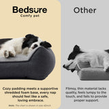Bedsure SupportMax™ XL Orthopedic Dog Beds Large Sized Dog - Extra Thick Supportive Dogs Couch with Waterproof Washable Cover, Extra Large Comfort Pet Sofa with Soft Sherpa & Nonskid Bottom, Grey, 42"