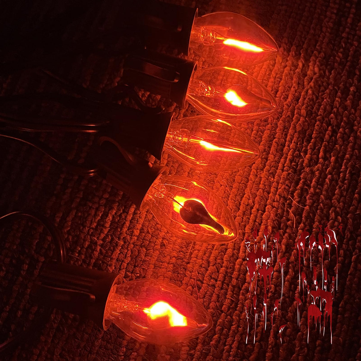 SUNSGNE C7 Flicker Flame Light Bulbs, 1 Watt Clear Chandelier Flickering Decorative Bulb Halloween Christmas Party Indoor Outdoor Decorations with Orange Glow, E12 Candelabra Base, 25 Pack