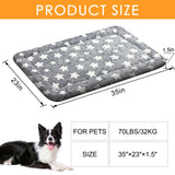 WITTOP Washable Dog Bed Plush Orthopedic Outdoor Crate Mat with Non-Slip Bottom,Luxe Soft Kennel Pad for Pets, Cozy Cage Cushion & Pet Sleeping Mattress Large Sized,Medium,Small Dogs,36 x 24 inch,Grey