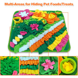 Adpartner Rabbit Foraging Mat, 20"x20" Pet Snuffle Mat Interactive Snuffle Feeding Toy for Rabbits Guinea Pigs Chinchillas, Washable Pet Feed Game Bunny Toys to Stimulate Natural Foraging Skills
