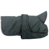 PetRageous 7303CGS Juneau Waterproof Cold Weather Dog Coat with Full Chest Coverage Leash Opening 11-Inch Long Heavyweight Jacket for Small Breeds and Puppies, Charcoal Grey