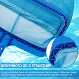 Poolvio Swimming Pool Skimmer Net, Fine Mesh Pool Leaf Rake Net with Double-Layer Deep Bag, Reinforced Frame - Swimming Pool Nets for Cleaning Finest Debris