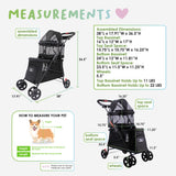 PETIQUE Pet & Pets Double Decker Pet Stroller, 11.53 Pound, Teal