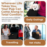 NoblePup Plush Corduroy Dog Purse Carrier for Small Dogs – Soft Dog Tote with Safety Harness Clip, Lightweight Travel Bag for Puppies and Small Pets (Brown)