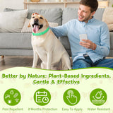 Trihood Natural Flea & Tick Prevention Dog Collars – 2-Pack Adjustable Waterproof Collars with Essential Oils (Lemon Eucalyptus, Citronella, Lavender, Linalool), Safe for All Breeds