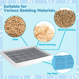 FHTONGE Extra Large Rabbit Litter Box Trainer Tray, Bunny Potty Training Litter Box for Cage,Rectangular Rabbits Litter Pan Pet Toilet with Grid for Squirrel Guinea Pig Rat Chinchilla Hedgehog Hamster