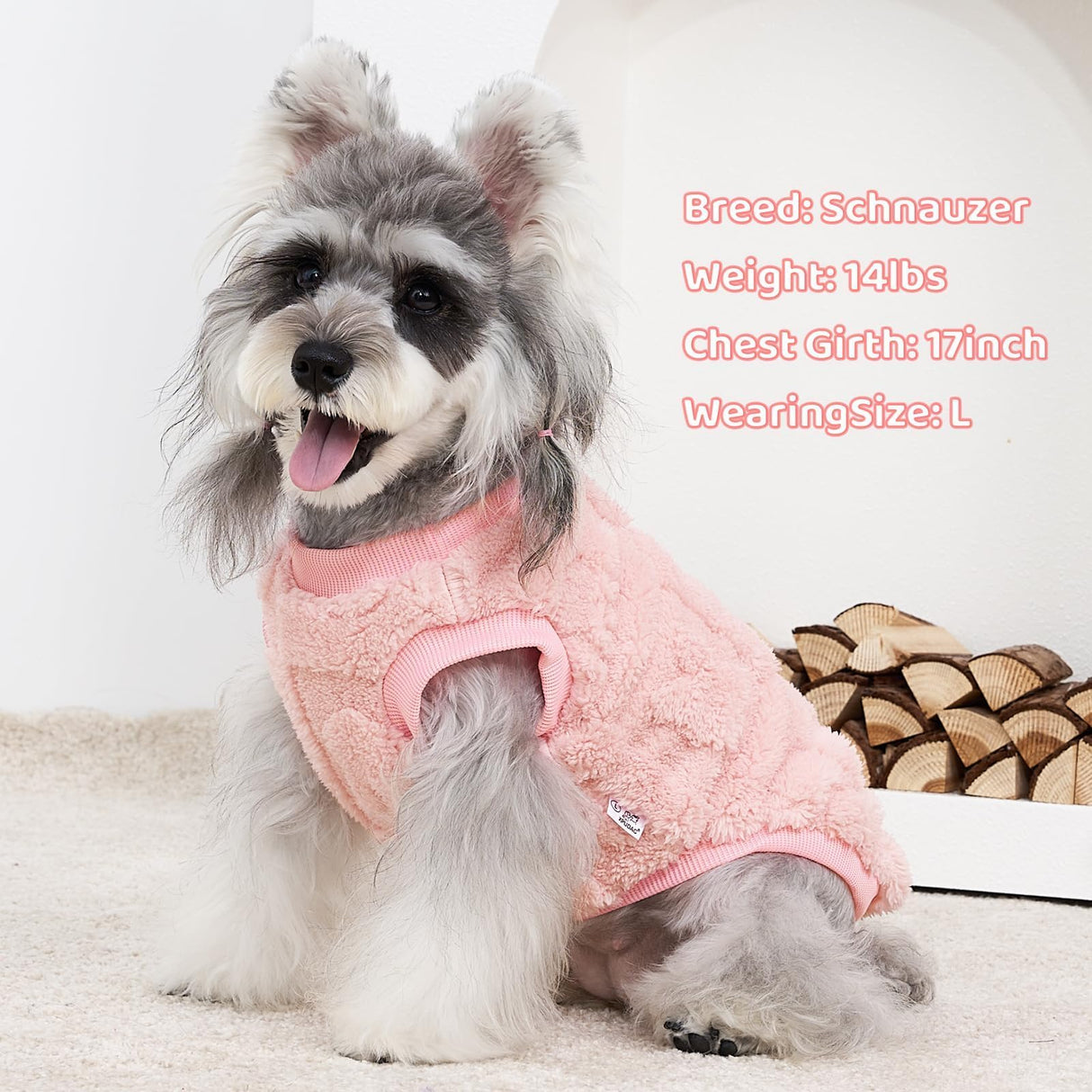 XPUDAC 3 Pack Dog Sweater, Dog Winter Coat with Cute Pattens Pullover Stretchy Fleece Pet Sweaters for Small Medium Dogs Girl boy- 4XL