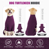 JOHNBOLIN Warm Fleece Dog Sweater with Turtleneck & Leash Hole, Long Sleeve Winter Pullover Jumpsuit for Small Dogs – Cold Weather Indoor/Outdoor Apparel (Wine red, X-Small)