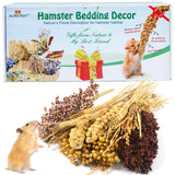ALWZ-RDY Natural Hamster Bedding, Hamster Herbs Flowers for Hamster Cage Enclosure Habitat Decor Hamster Sprays for Dwarf Syrian Guinea Hamsters Gerbil Degus or Other Small Animals（Grain Version）