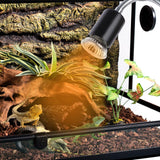 LUCKY HERP Reptile Heat Lamp with Clamp, Aquarium Turtle Tank Basking Light with 360° Rotatable Timing & Dimming and 2 Pack 50W UVA UVB Heat Light Bulb for Turtle Tortoise Lizard