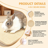 Nexlythara Rabbit Scratching Pad, Sisal Bunny Scratch Mat for Cages - 2PCS Natural Rabbits Nail Scratcher for Indoor Rabbit Chew Toys & Bedding, 16x12 Inch