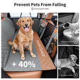 HOTEAGLE Back Seat Cover for Dogs, Waterproof Hard Bottom Spacious and Comfortable, Ideal for Car Trips and Outdoor Adventures, Cherished by Pet Owners（Grey）