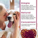 Olewo Red Beets for Dogs Granular – Natural Anti Itch Dog Food Topper, Immune, Cleansing, Skin & Coat Support, Dehydrated Whole Food Multivitamin & Fiber, 22 oz